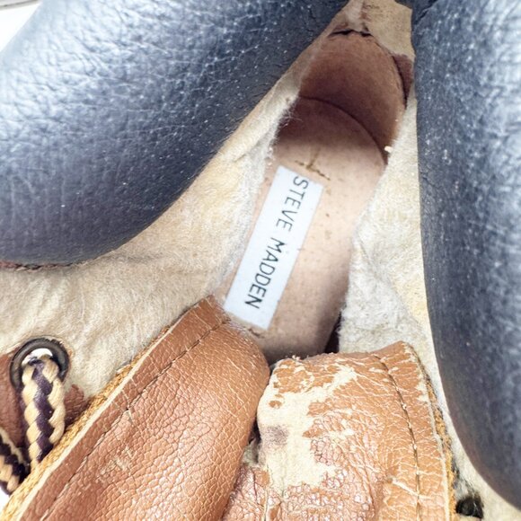 Steve Madden Womens Brown Leather 'Parley' Hiking Boot Size 6 (see description) - Picture 9 of 10